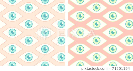 Vector pattern with open eyes - Stock Illustration [71301194] - PIXTA