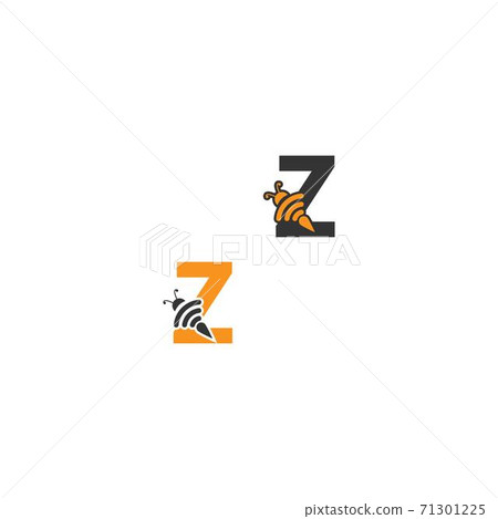 Letter Z bee icon creative design logo Letter Z bee icon creative design logo 71301225