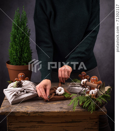 Christmas eco friendly furoshiki gift box Christmas eco friendly furoshiki gift box 71302117