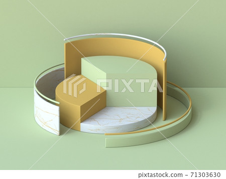 Abstract mock up chart pie podiums 3D Abstract mock up chart pie podiums 3D 71303630