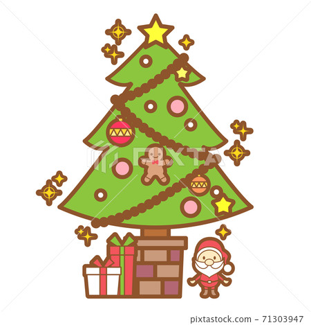 Christmas tree illustration material 71303947