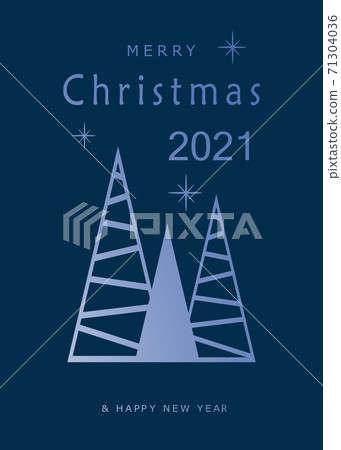 Happy New Year card or Merry Christmas greeting poster for festive winter holiday with Happy New Year card or Merry Christmas greeting poster for festive winter holiday with 71304036