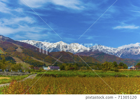 白馬三山，秋天陽光明媚 71305120