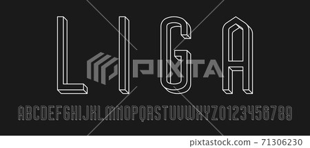 Set of alphabets font letters and numbers Set of alphabets font letters and numbers 71306230