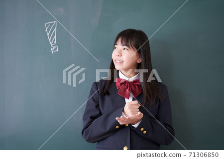 Japanese girls junior high school students inspiring in the classroom Japanese girls junior high school students inspiring in the classroom 71306850