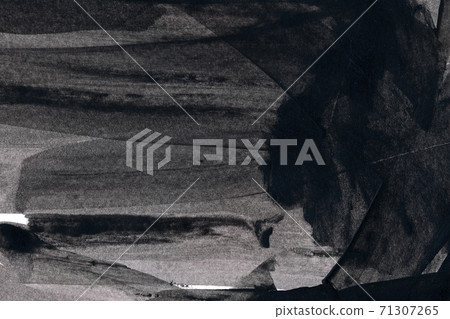 Hand painted texture with abstract black strokes 71307265