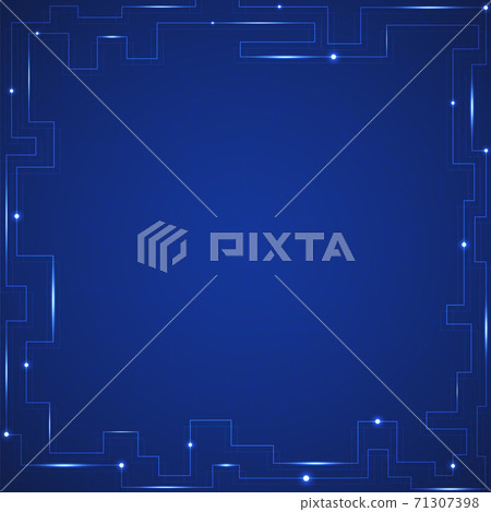 Technology banner line frame light glow design. Technology banner line frame light glow design. 71307398