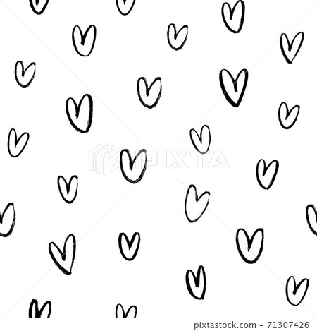 Vector seamless heart pattern for Valentines Day - Stock Illustration ...