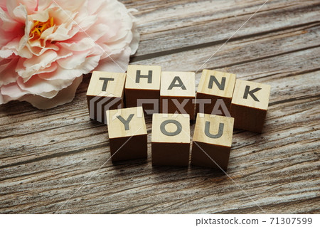 Thank You alphabet letters on wooden background Thank You alphabet letters on wooden background 71307599