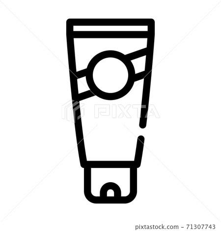sunscreen tube line icon vector isolated illustration sunscreen tube line icon vector isolated illustration 71307743
