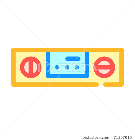digital protractor measuring equipment color icon vector illustration 71307910