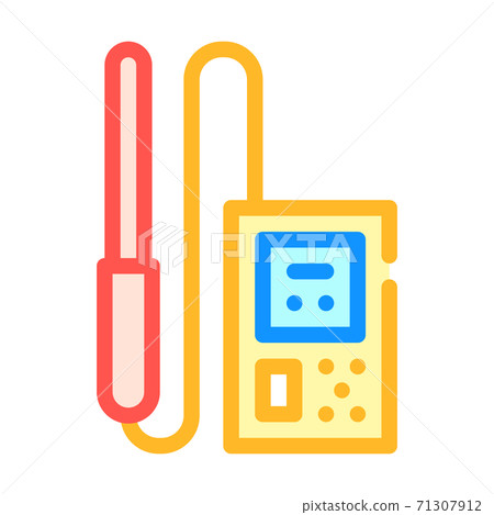 electromagnetic field detector measuring equipment color icon vector illustration 71307912