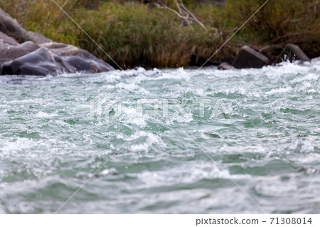 Tenryu boat descent, river flow seen from the boat Tenryu boat descent, river flow seen from the boat 71308014