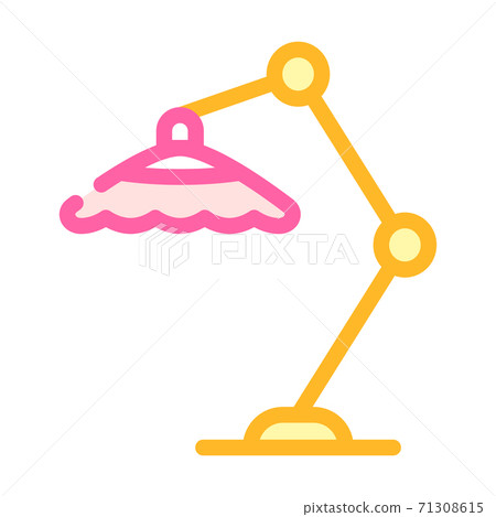 beach umbrella color icon vector isolated illustration 71308615