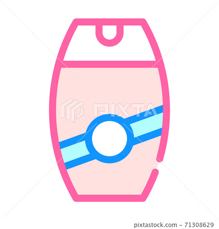 sun safety skin bottle color icon vector illustration 71308629
