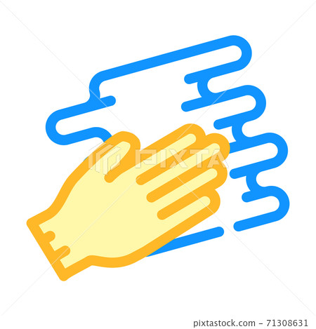 hand spreading cream color icon vector illustration hand spreading cream color icon vector illustration 71308631