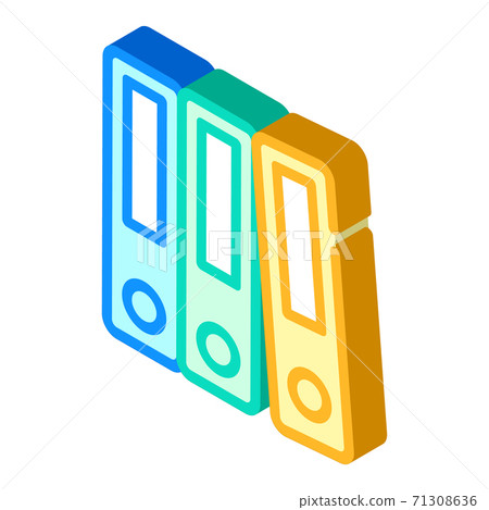 accounting report folders isometric icon vector illustration accounting report folders isometric icon vector illustration 71308636