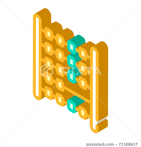 abacus counter isometric icon vector isolated illustration abacus counter isometric icon vector isolated illustration 71308637