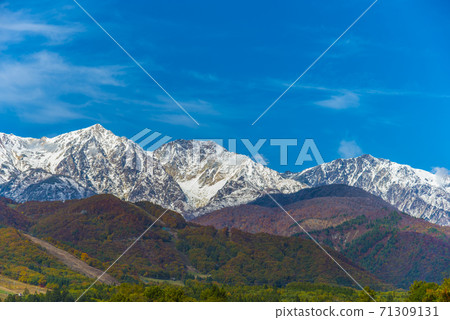 白馬三山,秋天陽光明媚 白馬三山,秋天陽光明媚 71309131