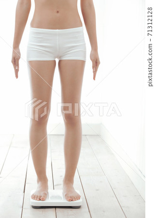 A woman on a scale 71312128