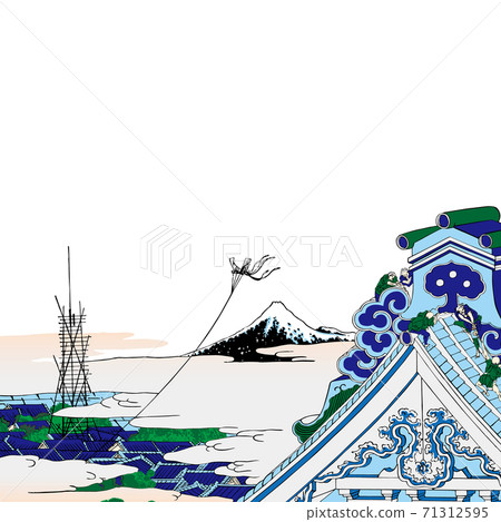Katsushika Hokusai image Toto Asakusa Honganji bright version square white background Katsushika Hokusai image Toto Asakusa Honganji bright version square white background 71312595