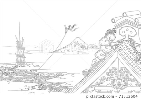 Katsushika Hokusai Image Toto Asakusa Honganji Line Katsushika Hokusai Image Toto Asakusa Honganji Line 71312604