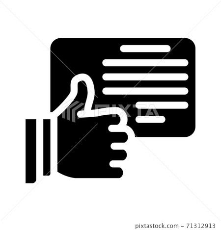 review with like glyph icon vector illustration 71312913
