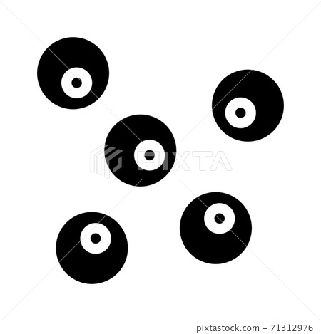 coccus bacteria glyph icon vector isolated illustration 71312976