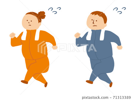 一個人有豐滿的身體鍛煉的插圖 71313389