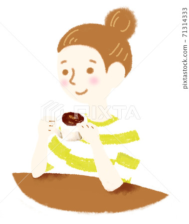 一個喝咖啡的女人 71314333