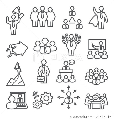 People line icons Vector set isons for teamwork management and business 71315216