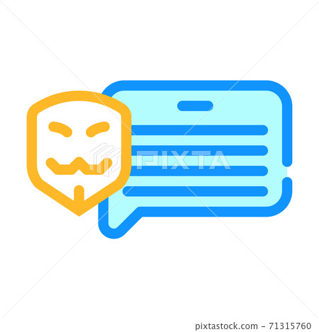 anonymous review color icon vector isolated illustration 71315760