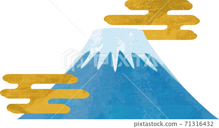 元旦新年富士山水彩插圖素材 元旦新年富士山水彩插圖素材 71316432