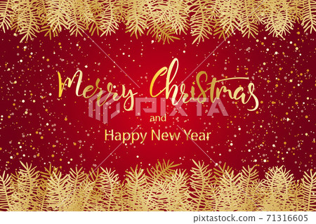 Greeting card with Merry Christmas calligraphy text Greeting card with Merry Christmas calligraphy text 71316605