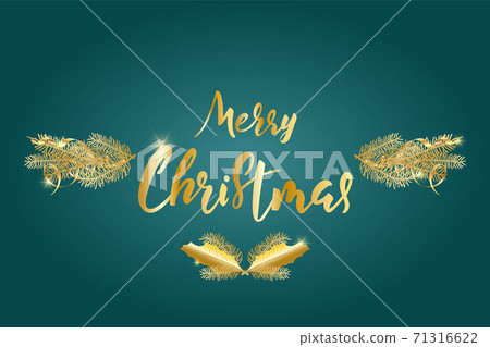 Greeting card with Merry Christmas calligraphy text Greeting card with Merry Christmas calligraphy text 71316622