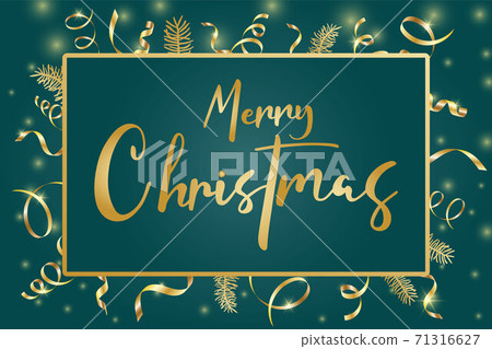 Greeting card with Merry Christmas calligraphy text Greeting card with Merry Christmas calligraphy text 71316627