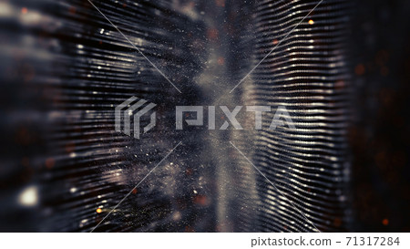Data technology abstract futuristic illustration . Low poly shape with connecting dots and lines on dark background. 3D rendering . Big data visualization . Data technology abstract futuristic illustration . Low poly shape with connecting dots and lines on dark background. 3D rendering . Big data visualization . 71317284