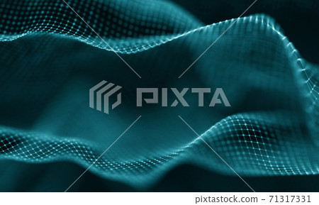 Music background. Big Data Particle Flow Visualisation. Science infographic futuristic illustration. Sound wave. Sound visualization Music background. Big Data Particle Flow Visualisation. Science infographic futuristic illustration. Sound wave. Sound visualization 71317331