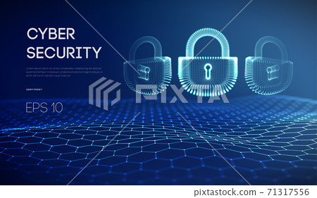 Coputer internet cyber security background.... - Stock Illustration  [71317556] - PIXTA