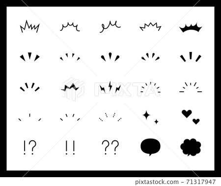 Awareness line, set of attention marks / illustration / icon / point / concentration / surprise / decoration / decoration / understanding / simple Awareness line, set of attention marks / illustration / icon / point / concentration / surprise / decoration / decoration / understanding / simple 71317947