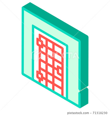 prison cell door isometric icon vector illustration 71318230