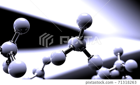 3D illustration of molecular structure 3D illustration of molecular structure 71318263