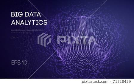 Big data visualization. Background 3d .Big data connection background. Cyber technology Ai tech wire network futuristic wireframe data visualisation. Vector illustration . Artificial intelligence . Big data visualization. Background 3d .Big data connection background. Cyber technology Ai tech wire network futuristic wireframe data visualisation. Vector illustration . Artificial intelligence . 71318439