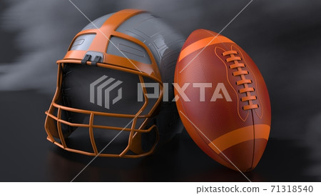 3D illustration of American football 71318540