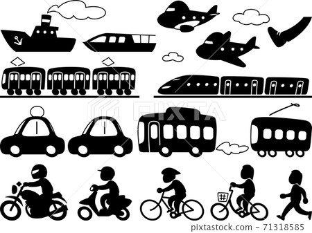 簡單的運輸/運輸剪影集 71318585
