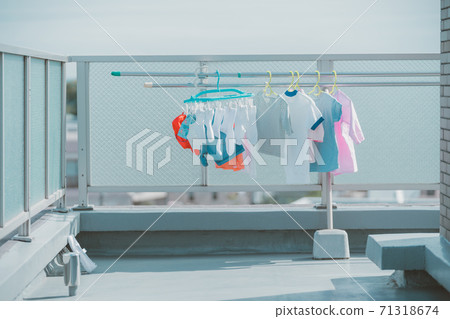 Laundry drying outside 71318674