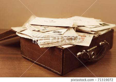 Suitcase with postal letters of 20 centure 71319072