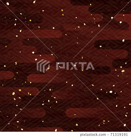 棕色傳統日本圖案的背景插圖 71319191