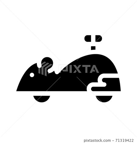 mouse playing toy for cat glyph icon vector illustration 71319422