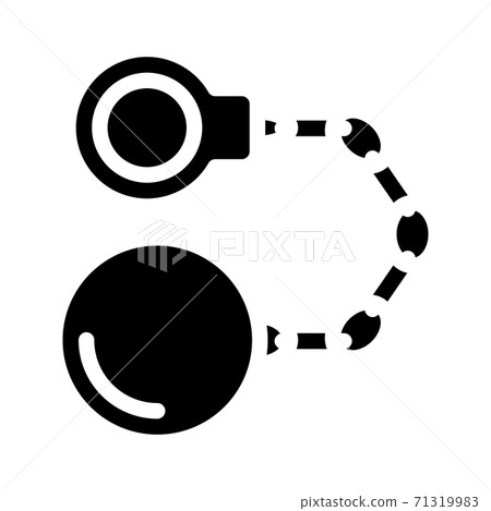 handcuffs with core glyph icon vector illustration 71319983
